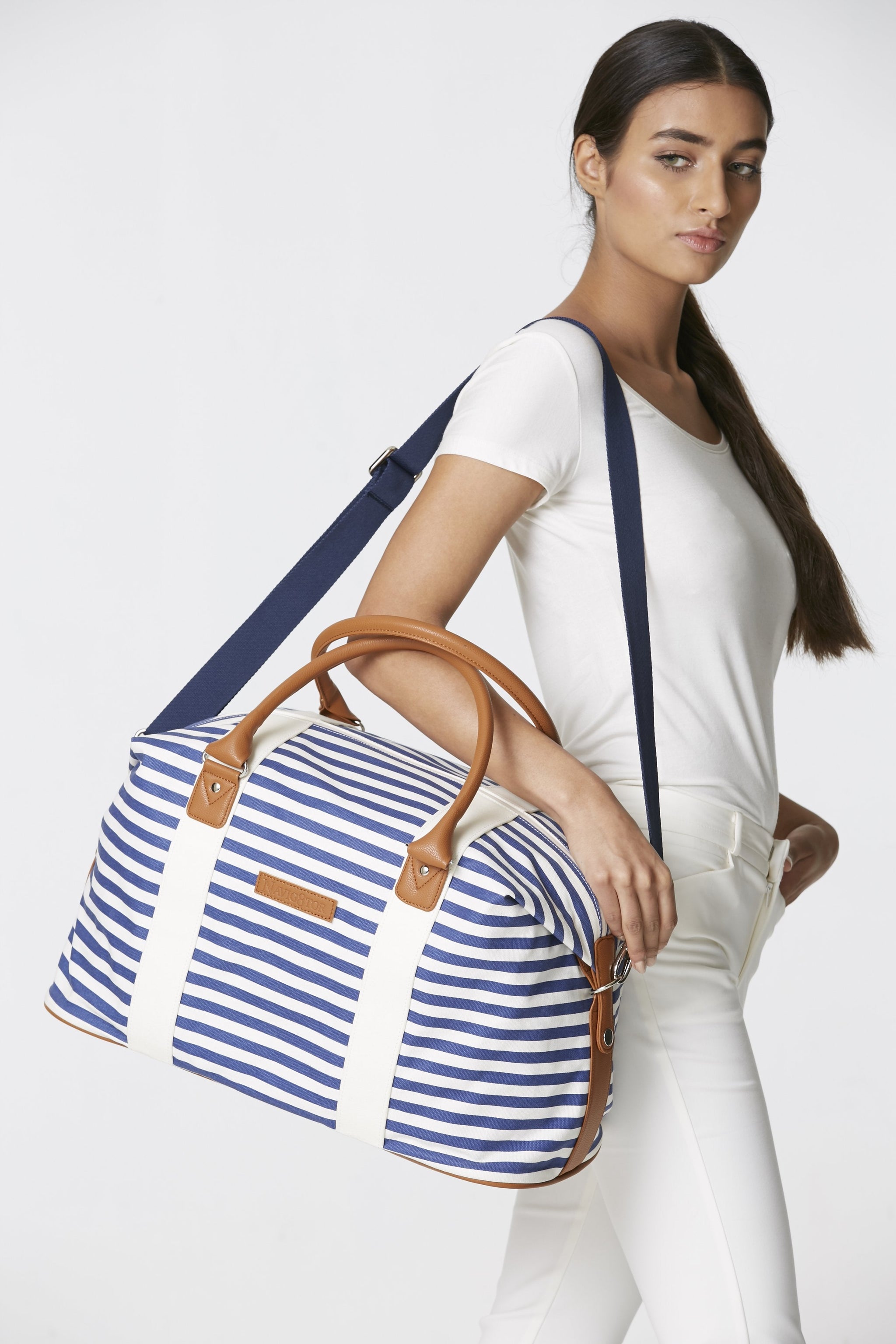 Breton Stripe White Anchor Tote – Rue Boutique